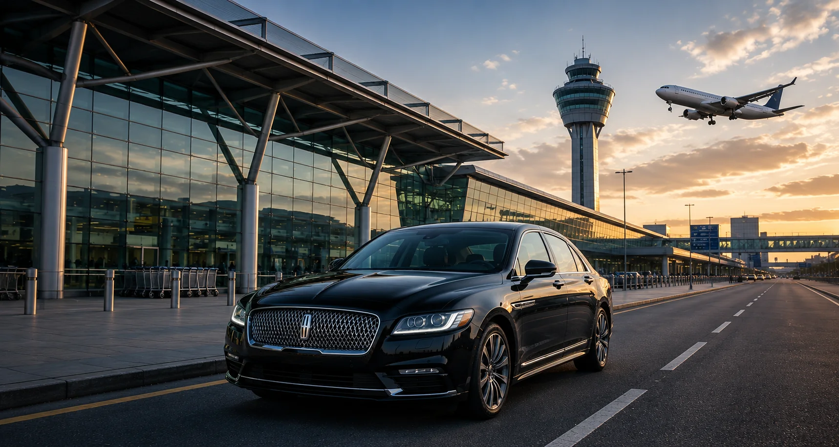 Vancouver skyline and private transportation